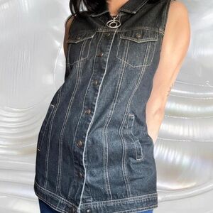 Vintage NorthStyle Black Denim Vest